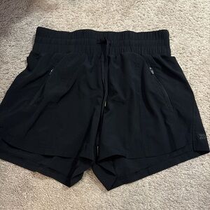 all in motion Black Women's Athletic Shorts with Zipper Pockets
